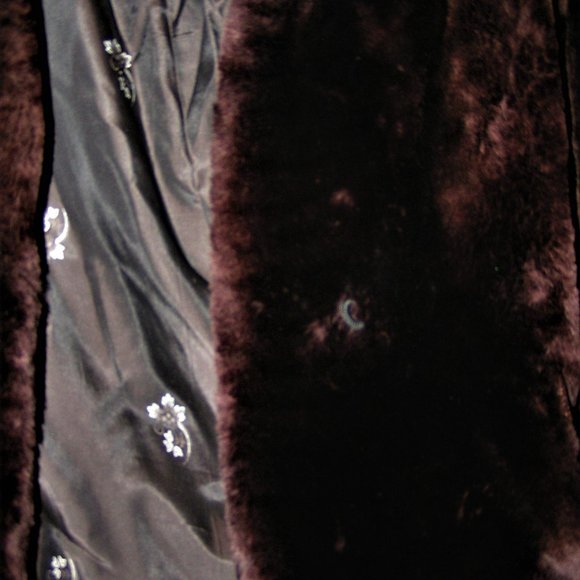 VINTAGE MOUTON FUR JACKET M - Picture 3 of 4